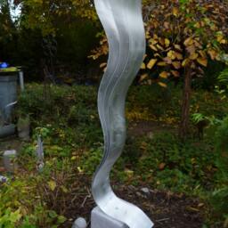"New Large Modern Abstract Aluminum Metal Sculpture Unique Artist ""Three" - thumbnail 3