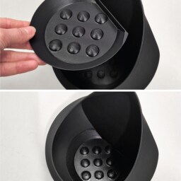 Hydrangea Blue Wall Planter, Modern 3D Printed Plant Pot - thumbnail 3