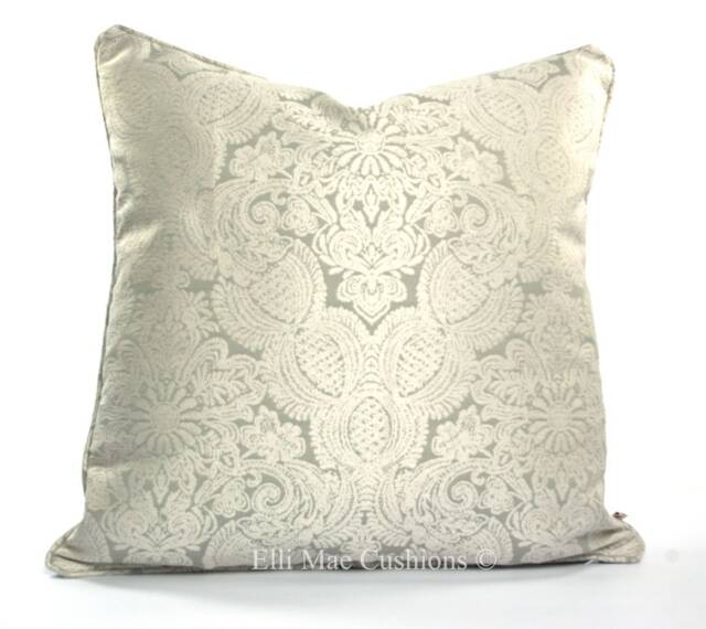 Jab Luxury Designer Traditional Grey White Cushion Pillow Throw Cover - image 1