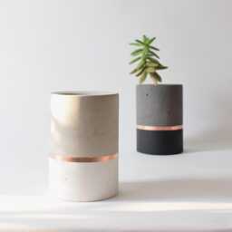 Concrete Pencil Holder, Planter For Succulent, Elegance Home Decor, Cement Office Organizer - thumbnail 4
