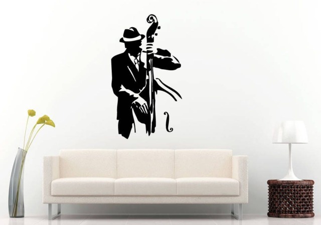 Jazz Bass Player Custom Order Wall Decal L1145 - image 1