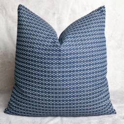 Indigo Striped Woven Pillow Cover, Lanna Hmong Cotton, 20 - thumbnail 3