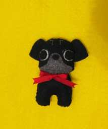 Black Pug Dog Christmas Tree Ornament - thumbnail 2