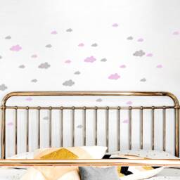 Cloud Wall Decals Mix-Set Of 56, Cosy White Stickers 8, 5 & 4, 5 cm Wide, Nursery Decals, Clouds Kidsroom-Decor - thumbnail 4