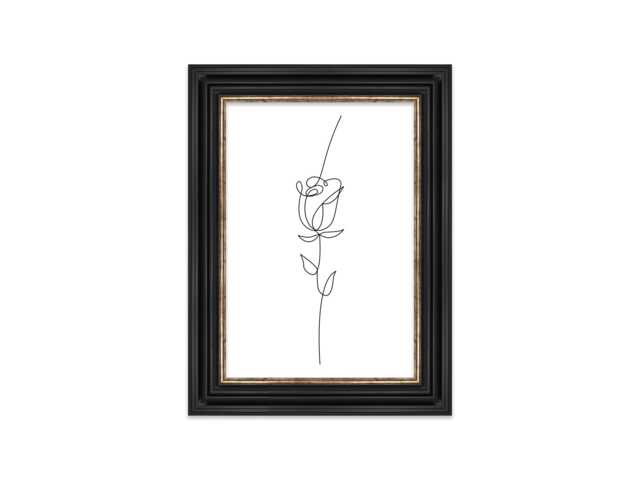 Vintage Black & Gold Picture Frame, Wall Hanging, Antique Photo Art Deco A3 Frame With A2 Mount A4 A5 Kickstand Posters - image 1