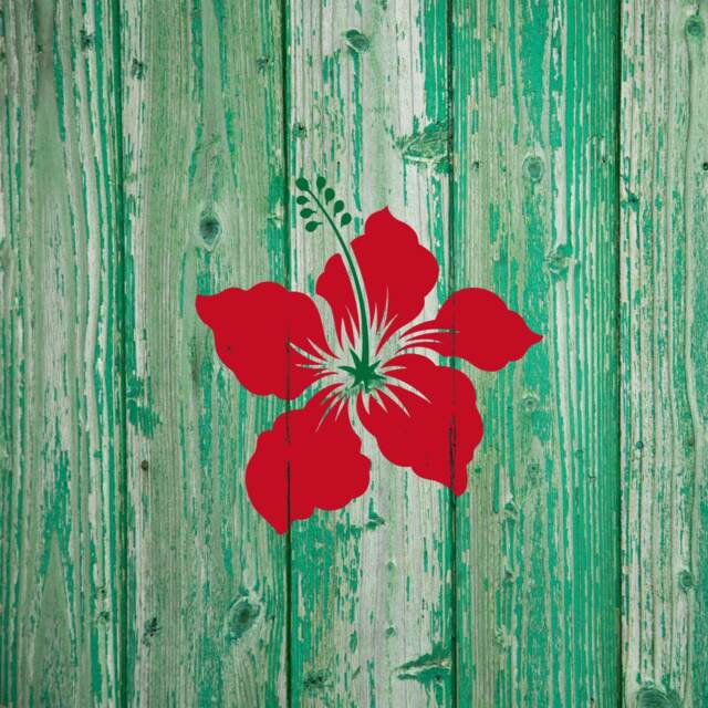 Small Hibiscus Wall Art Stencil For Diy Easier & Quicker Than Decals - image 1