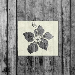 Small Hibiscus Wall Art Stencil For Diy Easier & Quicker Than Decals - thumbnail 2