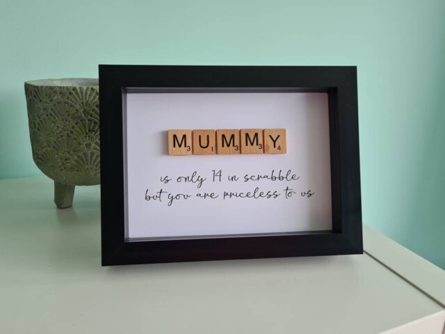 Mum Gift, Mummy Gift For Mum, Quote, Priceless Scrabble Tile Frame, Mother's Day Gift, Christmas, Present, Sentimental - image 1
