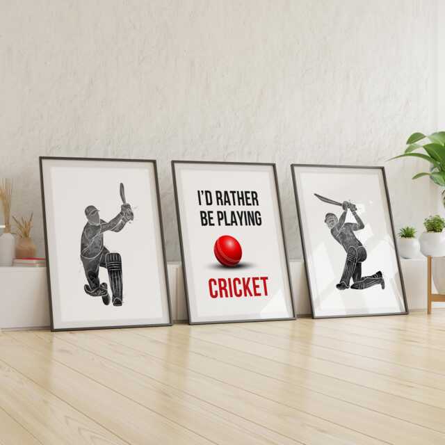Cricket Wall Art, Choice Of 6 Prints, Boys Bedroom Decor, Teen Decor - image 1