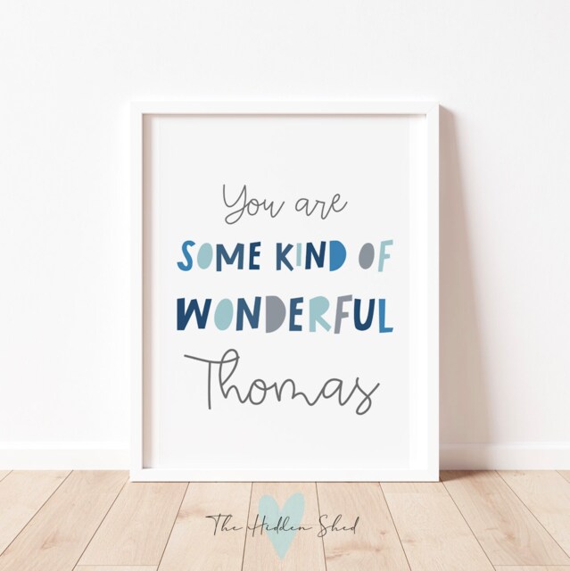 You Are Some Kind Of Wonderful - Teenager Print, Childs Bedroom Print, Print For A Friend, Positive Affirming Art - image 1