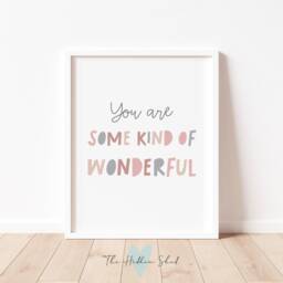 You Are Some Kind Of Wonderful - Teenager Print, Childs Bedroom Print, Print For A Friend, Positive Affirming Art - thumbnail 3
