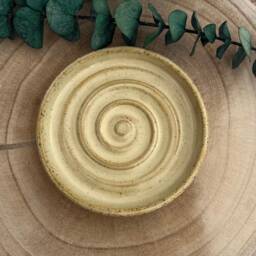 Handmade Ceramic Soap Dish Ridged Stoneware Shampoo Bar Holder - thumbnail 1