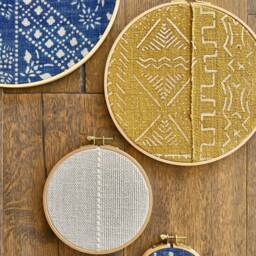African Mudcloth Gallery Wall Hanging Decor Set - thumbnail 2