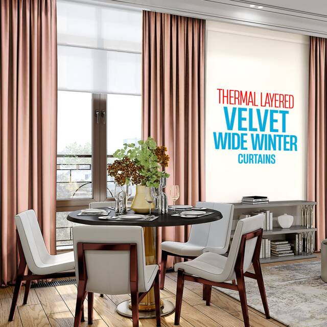 Thermal Blackout Velvet Curtain, 100% Polyester, 3 - image 1