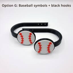 Replaceable Baseball Curtain Holdbacks/Tiebacks 3D Printed Plastic - Set Of Left & Right - thumbnail 4