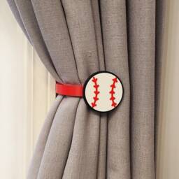 Replaceable Baseball Curtain Holdbacks/Tiebacks 3D Printed Plastic - Set Of Left & Right - thumbnail 2