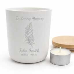 In Loving Memory Candle - Engraved Memorial Remembrance Gift - thumbnail 3