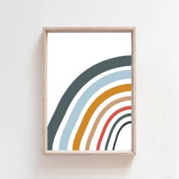 Set Of 3, Boys Nursery Prints, Bedroom Decor, Wall Art, Rainbow Personalised, Playroom, Art - thumbnail 2
