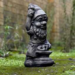 Garden Gnome Statue Outdoor With Hammer Decoration Concrete Industrious Sculpture Home Yard Art Gnome Lover Gift Lawn Ornament - thumbnail 2