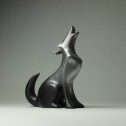 Wooden Wolf Sculpture - 15 - thumbnail 3