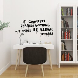 Banksy Graffiti Inspirational Motivational Wall Decal Quote Art For Home Living Room Office Decor Decorations 37x17 Inches - thumbnail 3