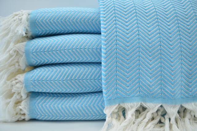 "Bright Turquoise Blanket, Throw, Cover, 79""x89" - image 1