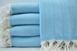 "Bright Turquoise Blanket, Throw, Cover, 79""x89" - thumbnail 1