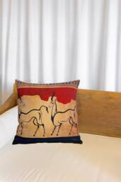 Decorative Pillow Case Animal Print Cushion Cover Modern Rustic Home Decor Antelope - thumbnail 1