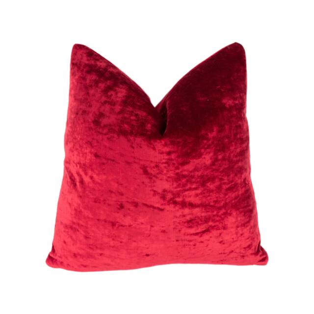 stunning Red Designer Crushed Velvet Cushion Cover Home Decor Throw Pillow - image 1
