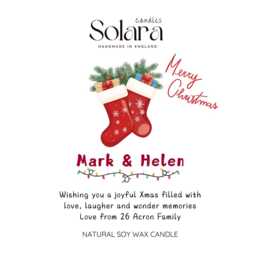 Personalised Couple Christmas Scented Candle Gift Set, Custom Name & Message, Xmas For Mum Dad Auntie Uncle, Festive Holiday Decor - thumbnail 2
