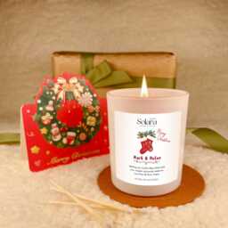 Personalised Couple Christmas Scented Candle Gift Set, Custom Name & Message, Xmas For Mum Dad Auntie Uncle, Festive Holiday Decor - thumbnail 1