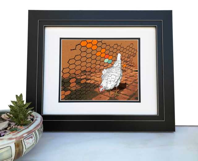 Chicken Art Print - Hand-Drawn Whimsical Farmhouse Kitchen Wall Decor Lover Gift, Rustic Illustration - image 1