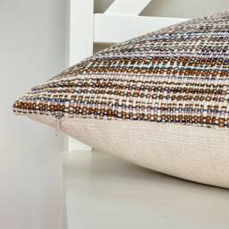 Brown Tribal Hemp Hand Woven Natural Dye Color Pillow Cover - thumbnail 3