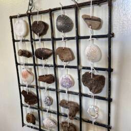 Authentic Found Lobster Cage With Shells, Driftwood, Metal Wall Decor, Rustic Home Beach Coastal Chic - thumbnail 3