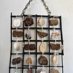 Authentic Found Lobster Cage With Shells, Driftwood, Metal Wall Decor, Rustic Home Beach Coastal Chic - thumbnail 4