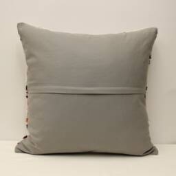 Vintage Turkish Kilim Pillow Cover, Large Wool Throw - 24x24 In - thumbnail 4