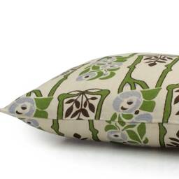 "Of White/Green Designer Linen Decorative Throw Pillow Cover, Farmhouse Cushion Modern Boho Pillows, Accent Pillowcase, 12""x16" - thumbnail 3