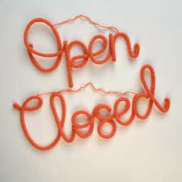 Custom Knitted Wire Sign Acrylic Yarn Wall Hanging - thumbnail 3