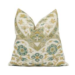Cowtan & Tout - Vermeer Celadon/Cream Stunning Designer Cushion Cover Handmade Throw Pillow Classic Home D??cor - thumbnail 1