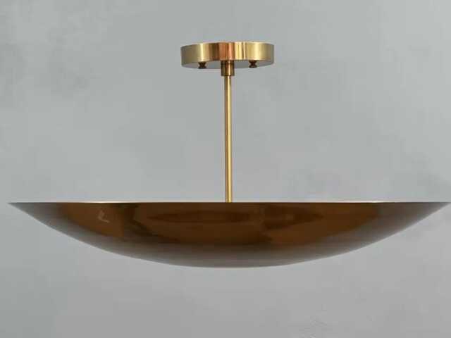 6 Light Elegant Ceiling Flushmount - Pendant Mid Century Modern Raw Brass Sputnik Chandelier Light Fixture - image 1