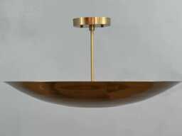 6 Light Elegant Ceiling Flushmount - Pendant Mid Century Modern Raw Brass Sputnik Chandelier Light Fixture - thumbnail 1