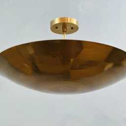 6 Light Elegant Ceiling Flushmount - Pendant Mid Century Modern Raw Brass Sputnik Chandelier Light Fixture - thumbnail 2