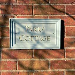 Hand Painted House Name Sign, Farrow & Ball Green Blue - thumbnail 3