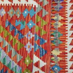 Classic Rug, Handmade Artisan Afghan Turkish Scandinavian Navajo Bohemian Wool Flatweave Multicolour Kilim Rug 162x108 cm - thumbnail 3