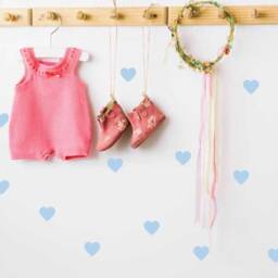 Heart Vinyl Wall Decals, Gold Hearts Wall Decal, Nursery Vinyl Heart Stickers, Decal - thumbnail 3