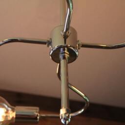 Industrial Styled With Modern Look Polished Nickel Chandelier Globe Edison Bulbs - thumbnail 3