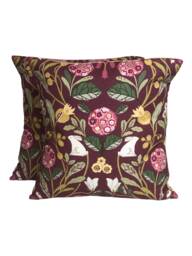 Plum Floral Hare Cushion Covers Clarke & Forester - Set Of 2 16 - thumbnail 1