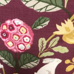 Plum Floral Hare Cushion Covers Clarke & Forester - Set Of 2 16 - thumbnail 2