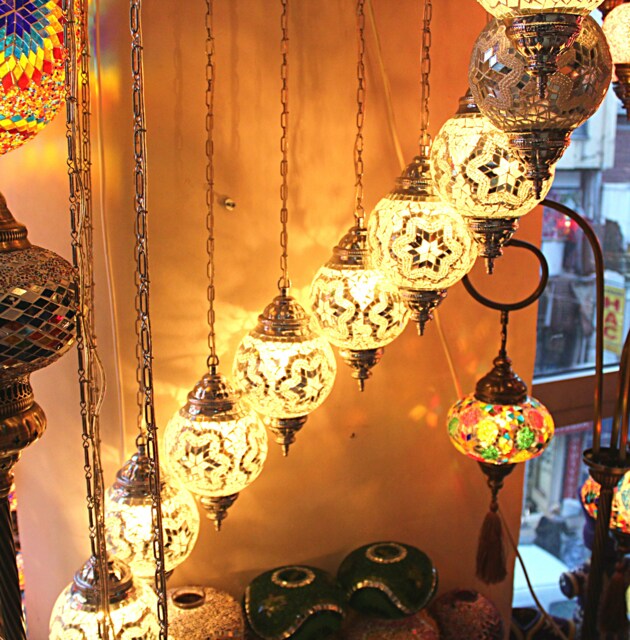 15 Ball Moroccan Mosaic Lamps, Mosaic Chandelier, Lantern, Chandlier Lighting, Turkish Light, Hanging Lamp, Moroccan Lighting - image 1