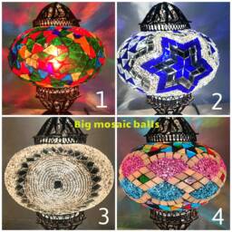 15 Ball Moroccan Mosaic Lamps, Mosaic Chandelier, Lantern, Chandlier Lighting, Turkish Light, Hanging Lamp, Moroccan Lighting - thumbnail 3